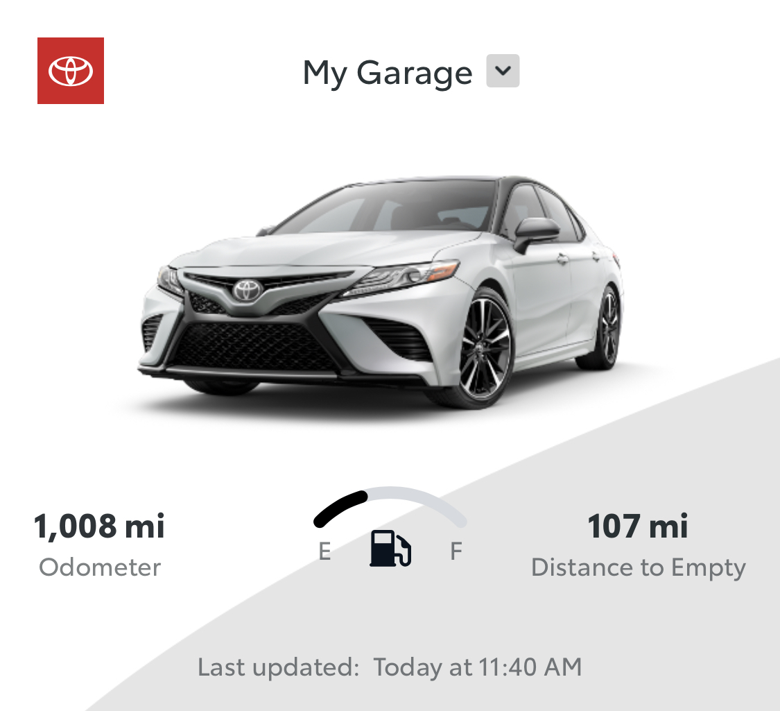 Toyota Camry XSE 1,000 Miles