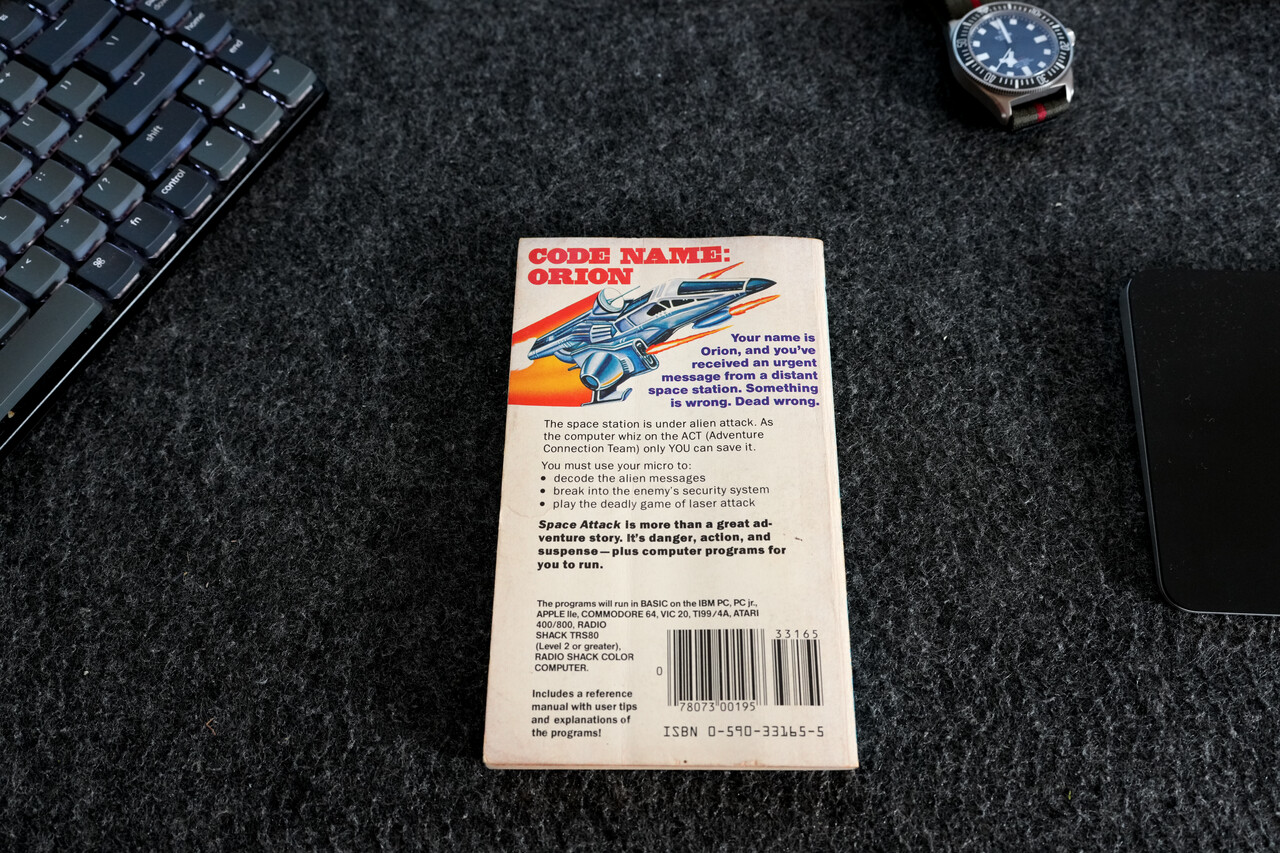 Micro Adventure no.1 Space Attack Back Cover